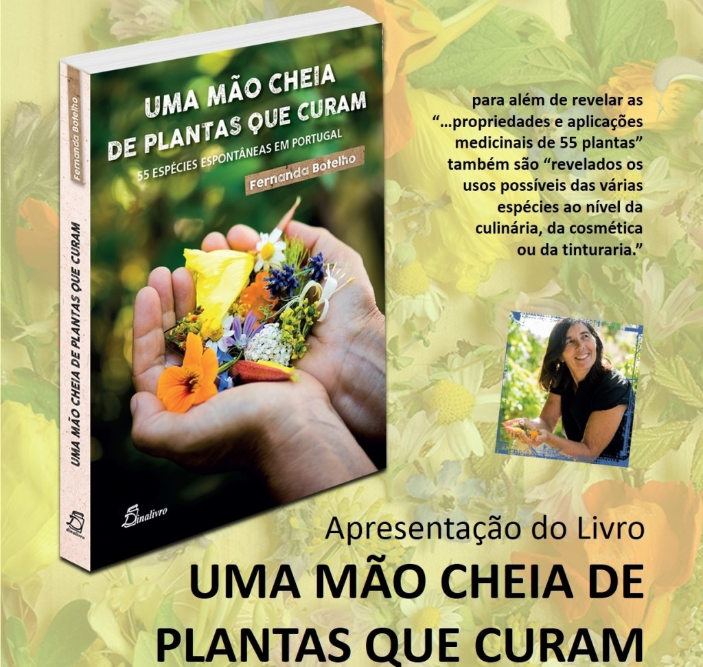 cartaz apresentaçao do livro UMA MÃO CHEIA DE PLANTAS QUE CURAM (nov.2015)